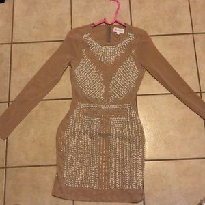 Mesh nude dress